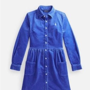 Polo Ralph Lauren girls Corduroy blue dress